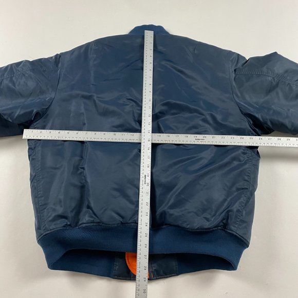 Vintage Blue Angels Rothco Flight Bomber Jacket Men's Large Blue USN US Navy - Picture 9 of 11